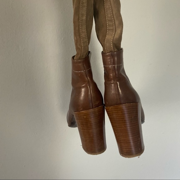 Vince Suede Pull On Heeled Boots - Picture 4 of 13